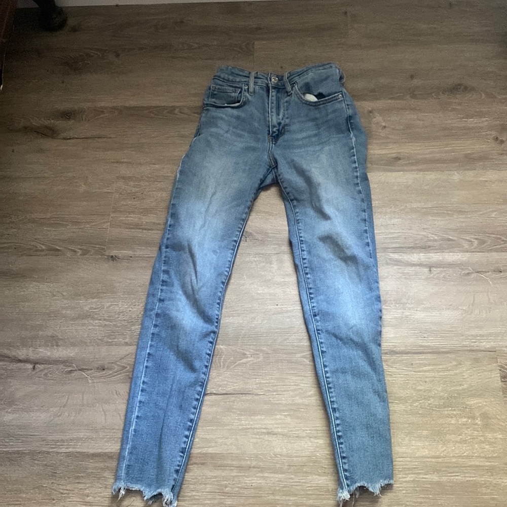 High rise skinny jeans